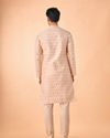 Manyavar Men Festive Peach Viscose Kurta Pajama
