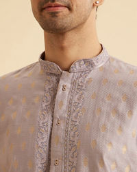 Manyavar Men Lilac Elegance Kurta Pajama