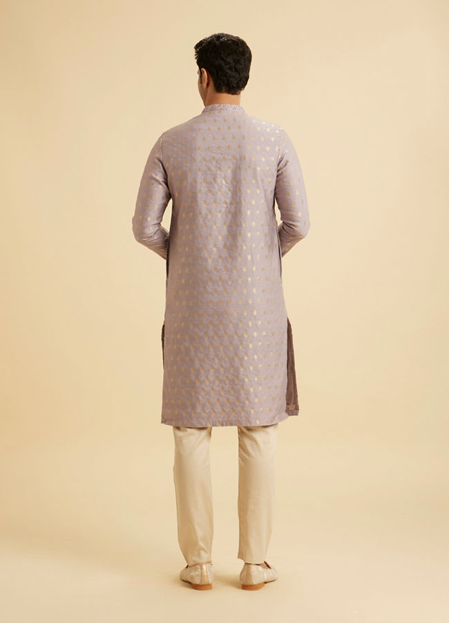 Manyavar Men Lilac Elegance Kurta Pajama