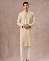 Manyavar Men Regal Pista Green Georgette Kurta Pajama