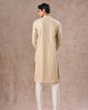 Manyavar Men Regal Pista Green Georgette Kurta Pajama