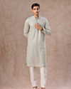 Manyavar Men Glistening Aqua Green Kurta Pajama