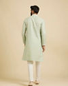 Manyavar Men Light Mid Green Chanderi Kurta Pajama