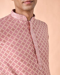 Manyavar Men Graceful Dusty Pink Kurta Pajama