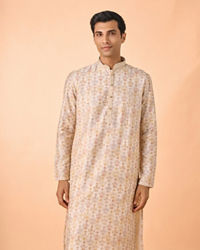 Manyavar Men Pastel Green Pista Elegance Kurta Pajama
