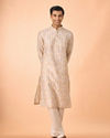 Manyavar Men Pastel Green Pista Elegance Kurta Pajama