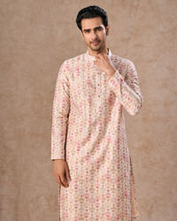 Manyavar Men Peachy Elegance Kurta Pajama