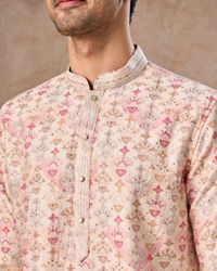 Manyavar Men Peachy Elegance Kurta Pajama