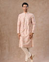 Manyavar Men Peachy Elegance Kurta Pajama
