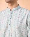 Manyavar Men Regal Aqua Green Kurta Pajama