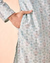 Manyavar Men Regal Aqua Green Kurta Pajama