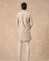 Manyavar Men Peach Blended Viscose Kurta Pant