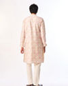 Manyavar Men Peach Blended Viscose Kurta Pant