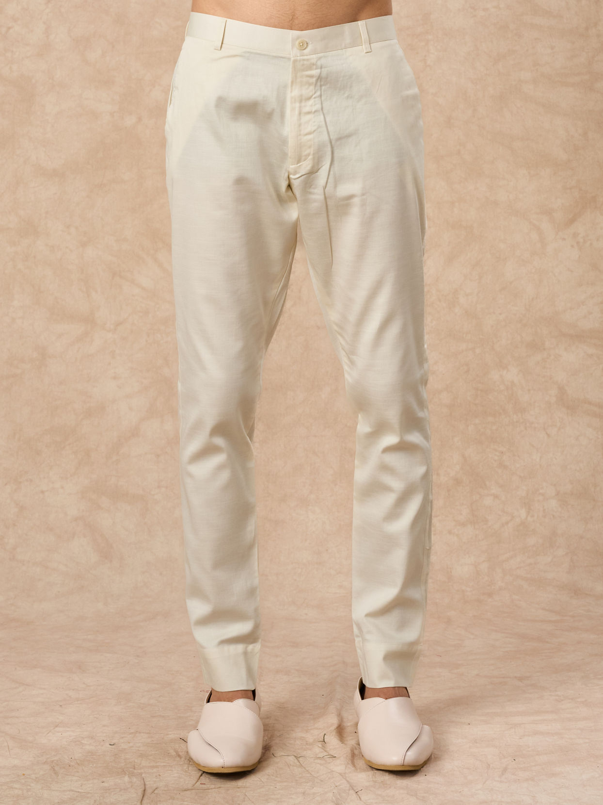 Manyavar Men Peach Blended Viscose Kurta Pant
