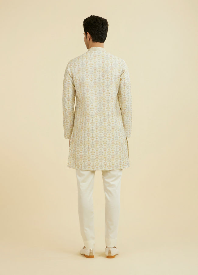 Manyavar Men Cream Kurta Pajama