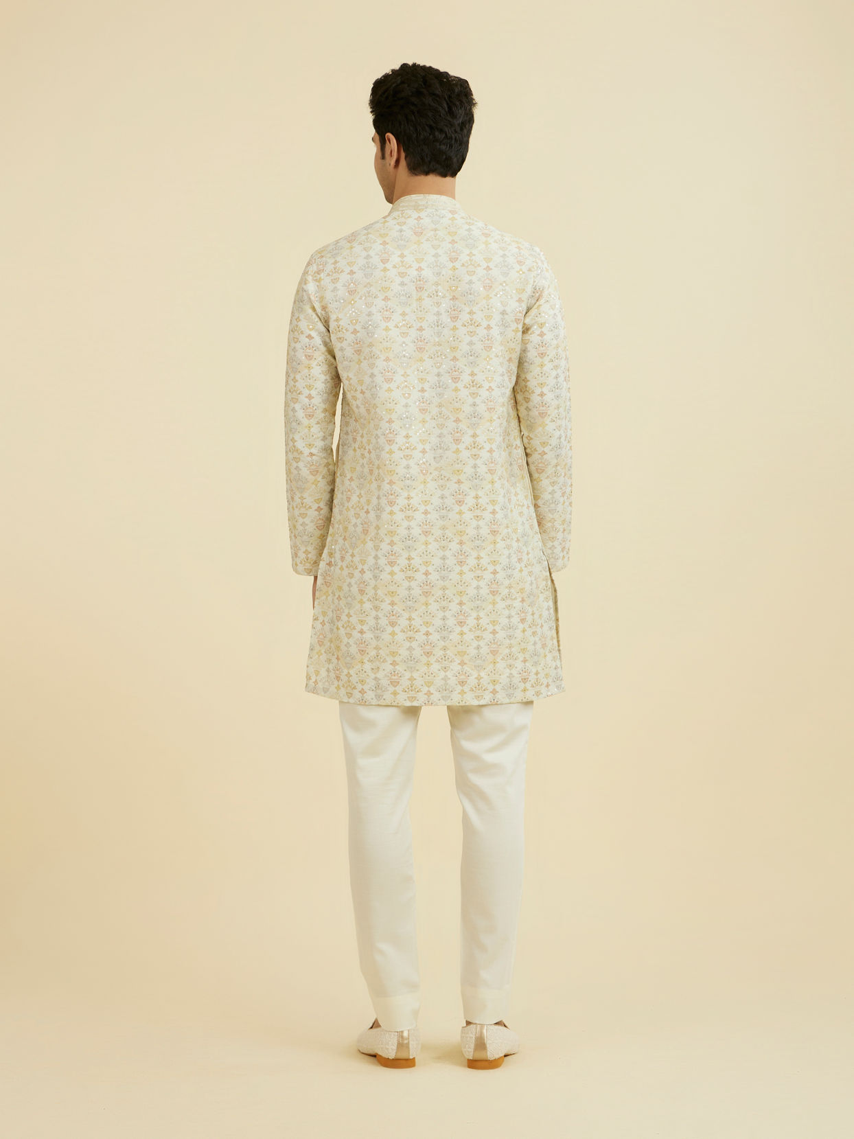 Manyavar Men Cream Kurta Pajama