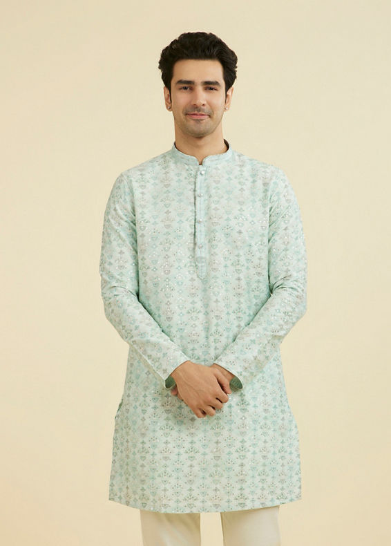 Manyavar Men Aqua Elegance Kurta Pajama
