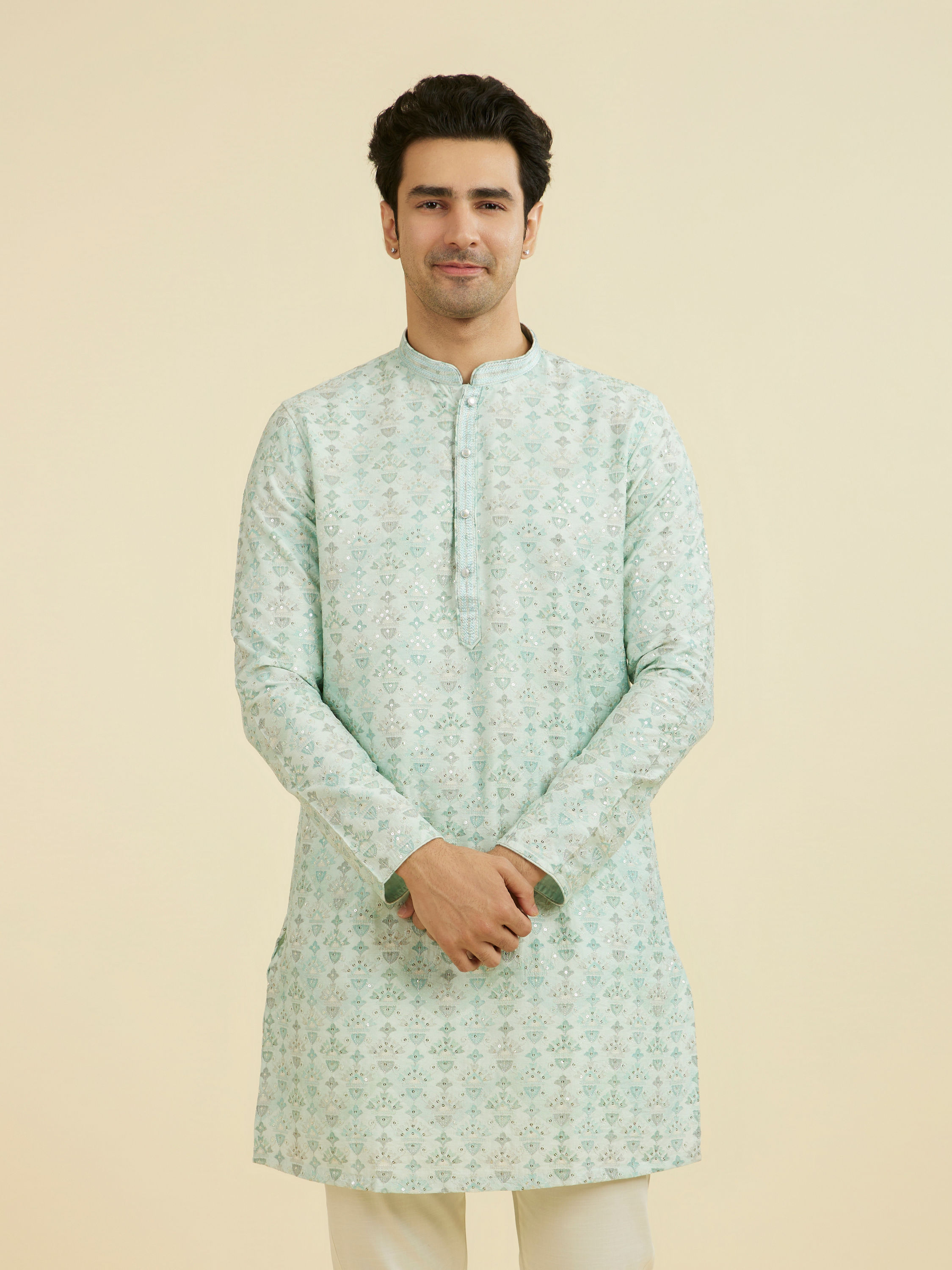Manyavar Men Aqua Elegance Kurta Pajama