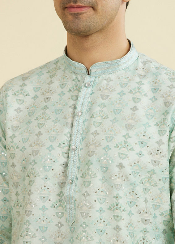 Manyavar Men Aqua Elegance Kurta Pajama