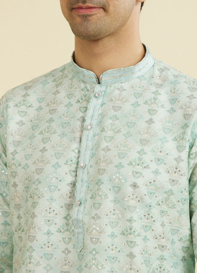 Manyavar Men Aqua Elegance Kurta Pajama
