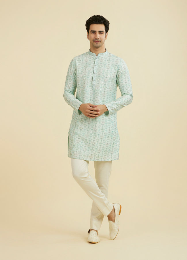Manyavar Men Aqua Elegance Kurta Pajama