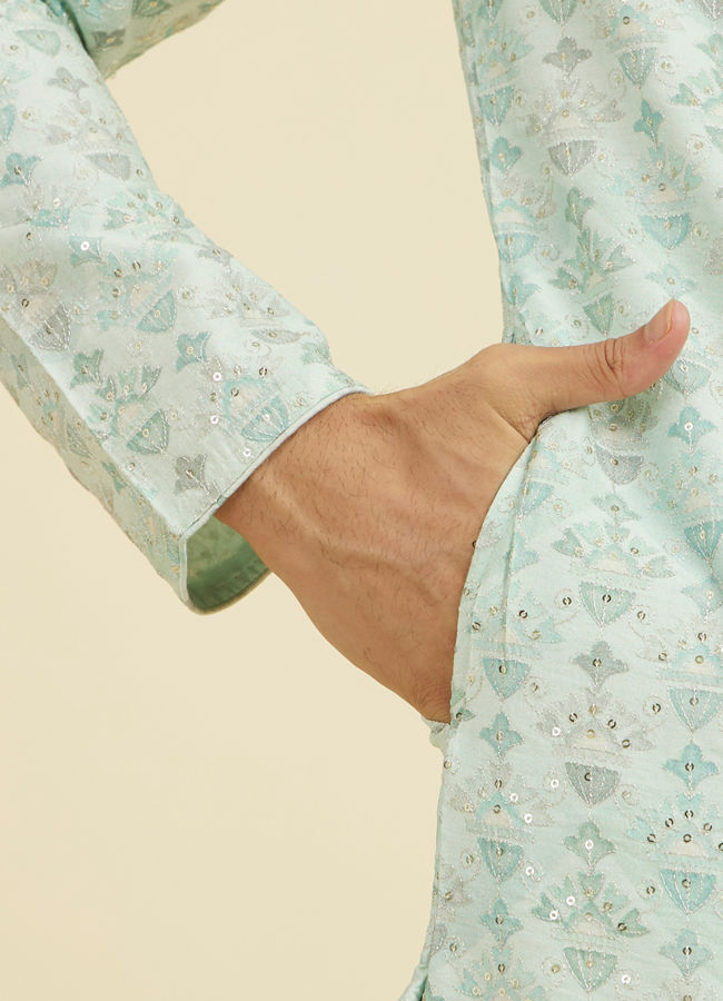 Manyavar Men Aqua Elegance Kurta Pajama