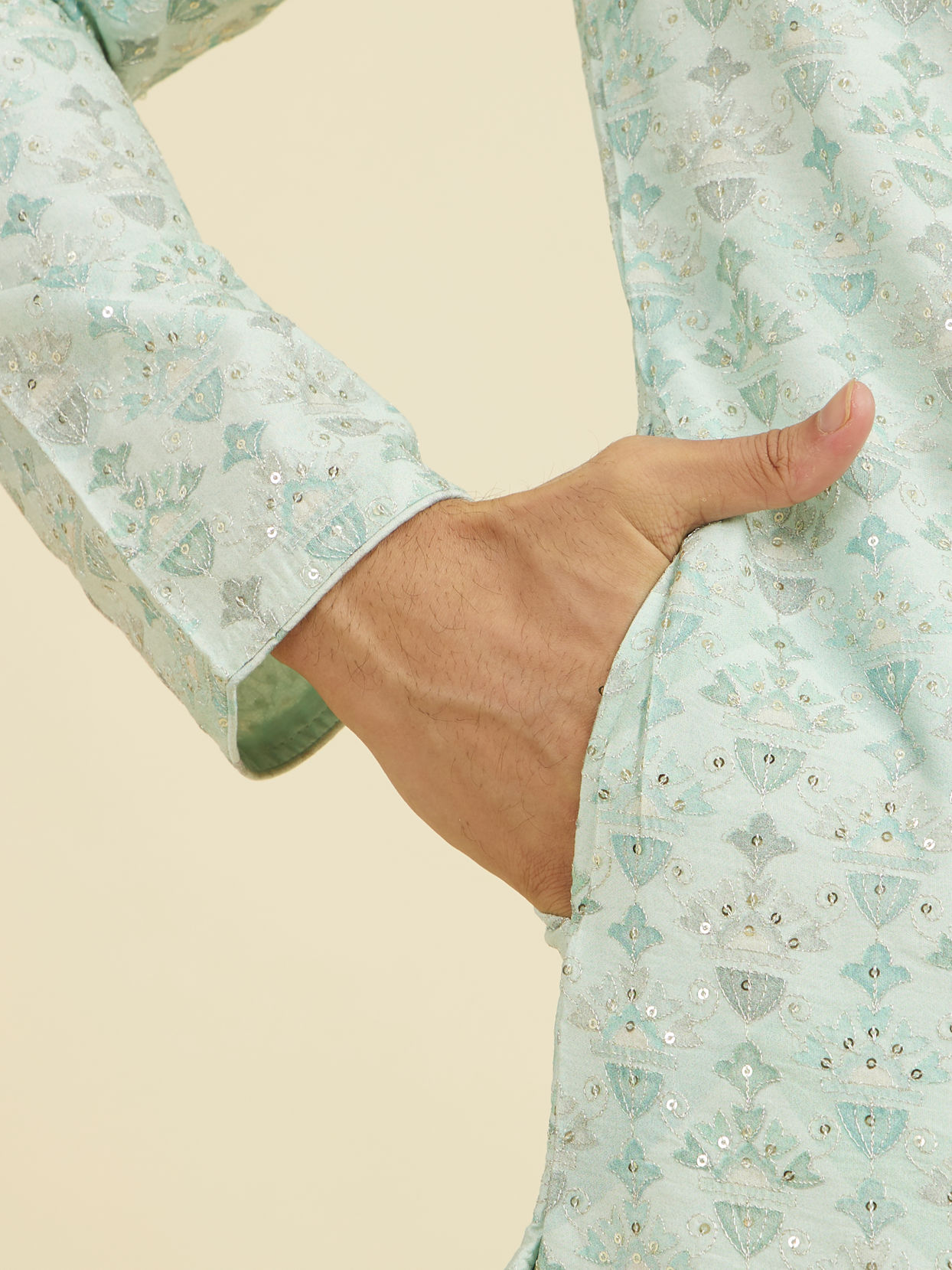 Manyavar Men Aqua Elegance Kurta Pajama