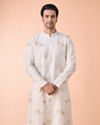 Manyavar Men Creamy Elegance Kurta Pajama