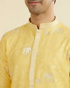 Manyavar Men Vibrant Yellow Kurta Pant