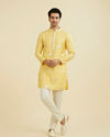 Manyavar Men Vibrant Yellow Kurta Pant