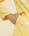 Manyavar Men Vibrant Yellow Kurta Pant