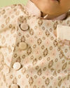 Manyavar Boys Kids Beige Kurta Pajama Set