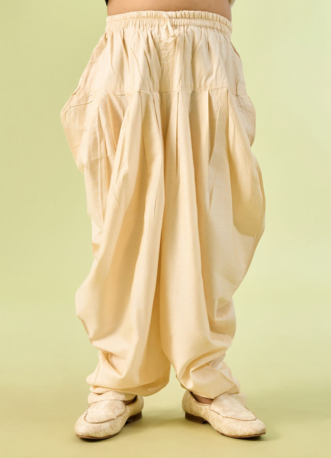 Manyavar Boys Kids Dark Blue Kurta Pajama with Brooch