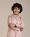 alt message - Manyavar Boys Boys Shell Pink Chowkadi Patterned Kurta Set image number 0