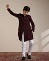 Manyavar Boys Boys Wine Kurta Set