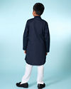 Manyavar Boys Charming Dark Blue Kurta Pajama