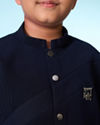 Manyavar Boys Charming Dark Blue Kurta Pajama