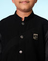 Manyavar Boys Black Kurta Pajama Set