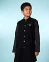 Manyavar Boys Black Kurta Pajama Set