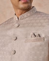 Manyavar Men Natural Elegance Beige Jodhpuri Suit