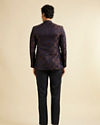 Manyavar Men Dark Blue Floral Jaal Patterned Jodhpuri Set