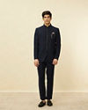 Manyavar Men Dark Sapphire Blue Classic Jodhpuri Suit