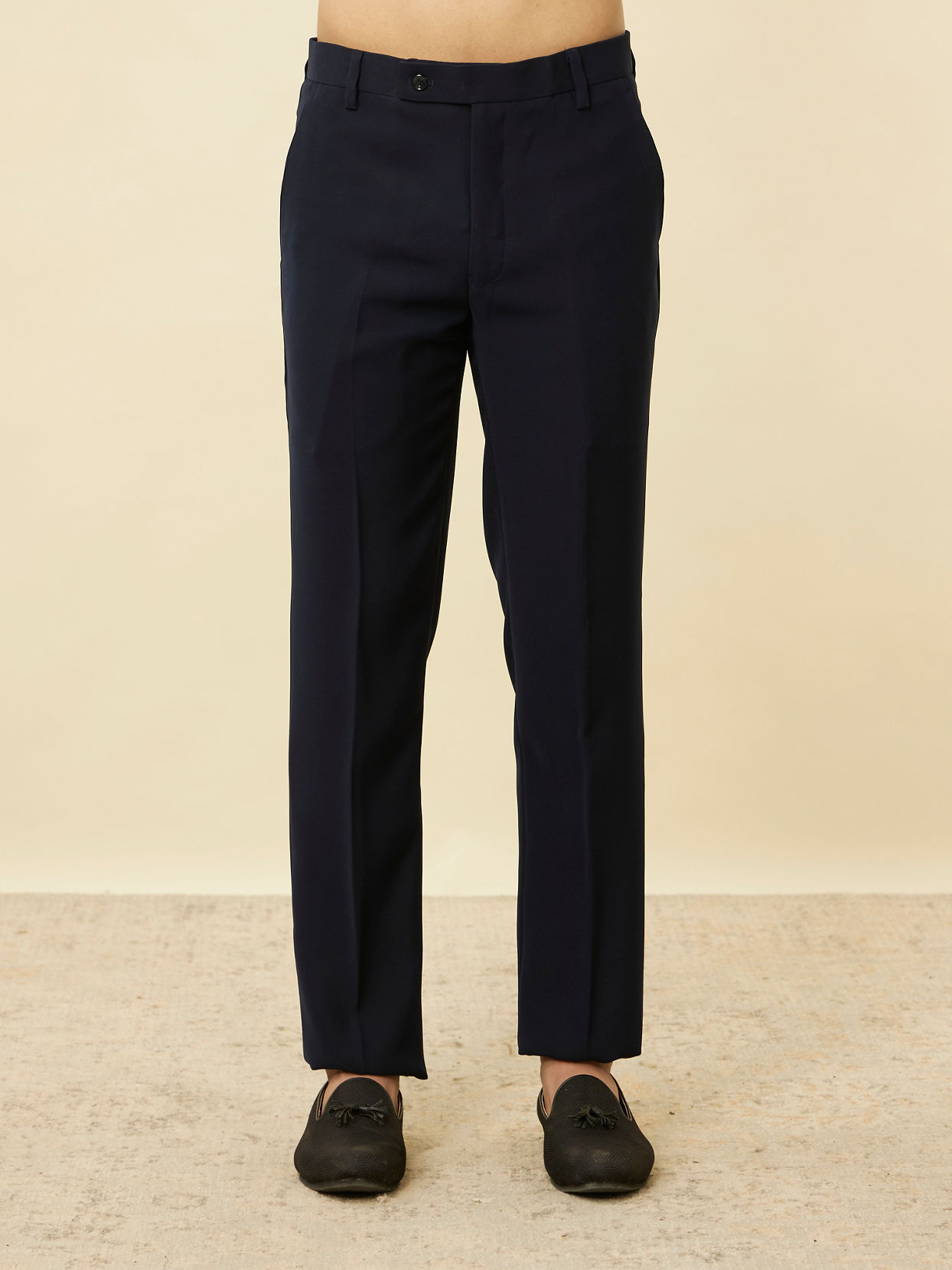 Manyavar Men Dark Sapphire Blue Classic Jodhpuri Suit
