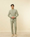 Manyavar Men Pista Green Classic Jodhpuri Suit