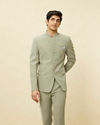 Manyavar Men Pista Green Classic Jodhpuri Suit