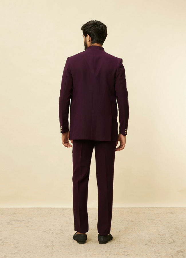alt message - Manyavar Men Royal Purple Classic Jodhpuri Suit image number 5