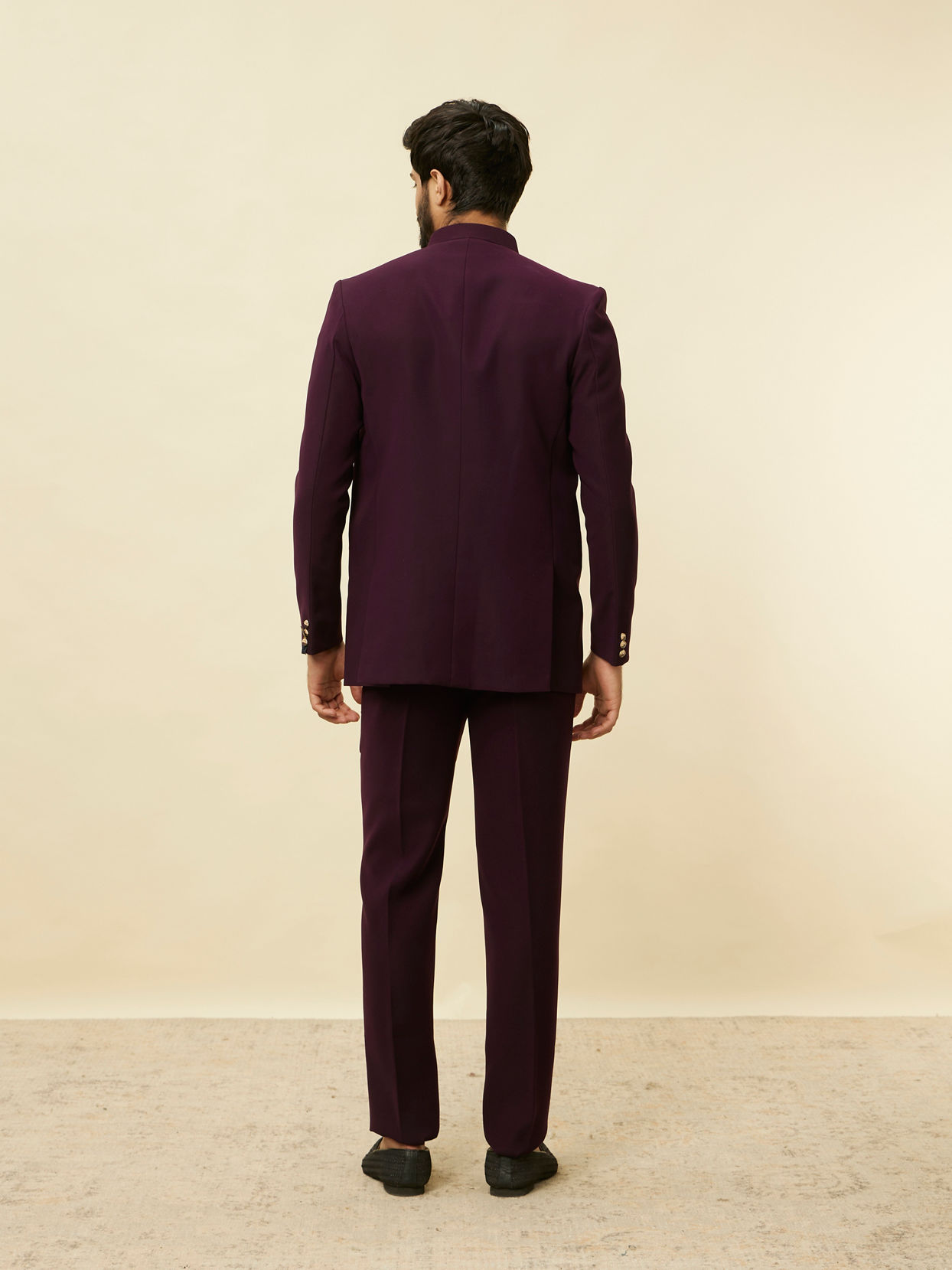 Manyavar Men Royal Purple Classic Jodhpuri Suit