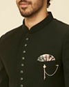 alt message - Manyavar Men Classic Dark Green Jodhpuri Suit image number 1