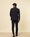 Manyavar Men Classic Dark Blue Jodhpuri Suit