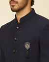 Manyavar Men Classic Dark Blue Jodhpuri Suit